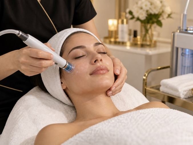 Hydrating professional facial treatment
