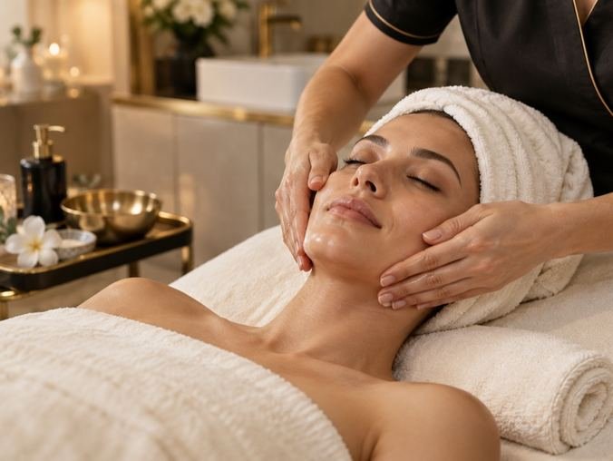 Luxury facial and face massage
