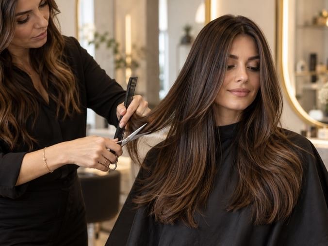 Professional haircut and styling service