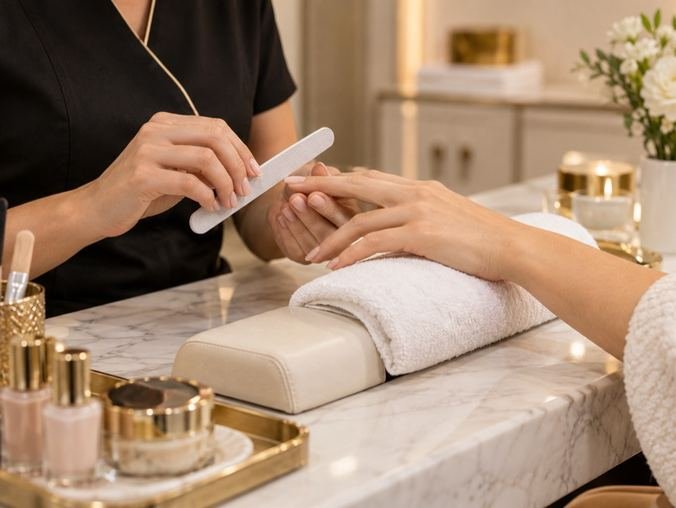 Professional manicure and nail treatment